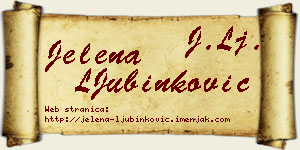 Jelena LJubinković vizit kartica